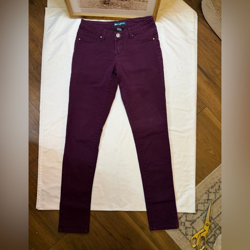 Blue Faith size 5/6 purple skinny jeans